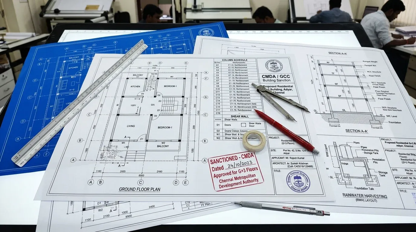 Itemized BOQ specifications and CMDA municipal sanction drawings