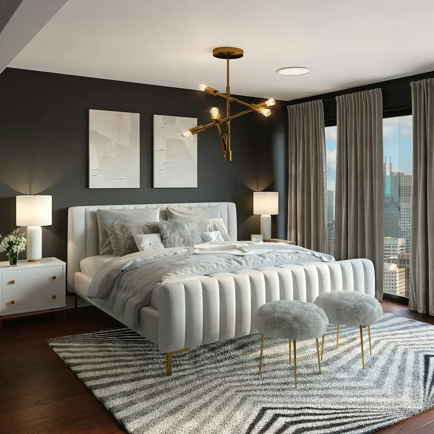 Master bedroom wardrobe and dressing joinery